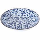 Керамична десертна чиния, сини листа, Ф 18 см