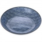 Керамична десертна чиния, синя, Ф 18 см