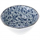 Керамична купа, сини листа, Ф 15 см