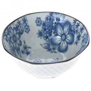 Керамична купа, сини цветя, Ф 15 см