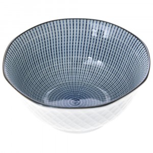 Керамична купа, сини линии, Ф 15 см