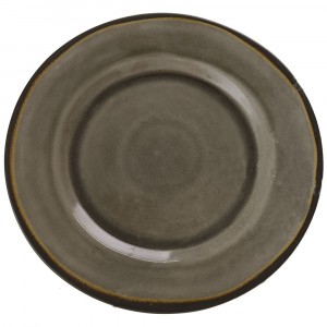 Керамична чиния, петролено, Ф 28 см