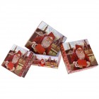 Картонена кутия Дядо Коледа, комплект 3 бр., 11х11х5/13х13х6/15х15х7 см