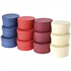 Картонена кутия кръг, Ф11х6 см. 4 цвята