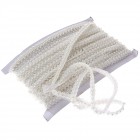 Панделка дантела и перли, бяла, 4,5х9 М