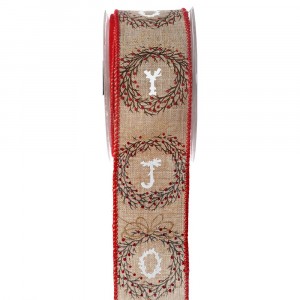 Панделка зебло щампа, JOY, беж, 5,2 Х 9,10 М