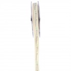 Панделка беж, MERRY CHRISTMAS със св.зелена елха, 12мм Х 18 М