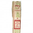 Панделка, заснежена елха, злато, 5,5 Х 9,10 М