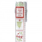 Панделка, заснежена елха, сребро, 5,5 Х 9,10 М