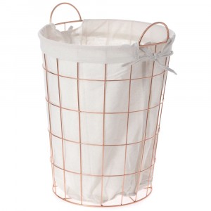 Метален кош за пране с плат, 35х43 см