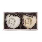 Ангели двойка в сърце висящо , к-т от 2 бр 5СМ