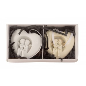 Ангели двойка в сърце висящо , к-т от 2 бр 5СМ