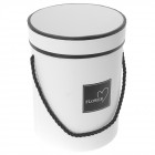 Единична кръгла картонена кутия с капак-бяла,  Ф14X20