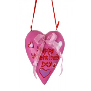 Папиемаше м.сърце-розово,1м.,24см.(1/12)