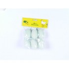 Висящи  яйца,бели,плюш,S/6,6см.(1/60)