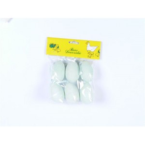 Висящи  яйца,бели,плюш,S/6,6см.(1/60)