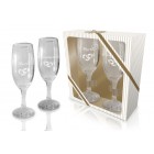 Комплект чаши стъкло със столче “БУЛКА / МЛАДОЖЕНЕЦ“