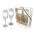 Комплект чаши стъкло със столче `ТОЙ / ТЯ“