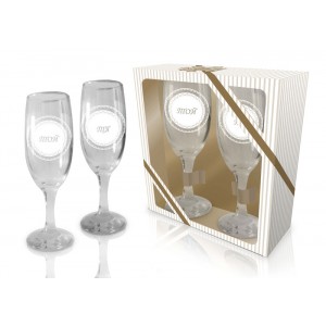 Комплект чаши стъкло със столче `ТОЙ / ТЯ“