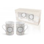 Комплект чаши  порцелан MUG “ НЕГОВАТА / НЕЙНАТА“, 300ml