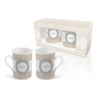 Комплект чаши  порцелан MUG “СЪПРУГ / СЪПРУГА“, 300ml