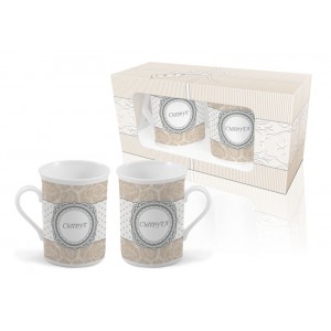 Комплект чаши  порцелан MUG “СЪПРУГ / СЪПРУГА“, 300ml