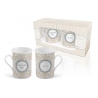 Комплект чаши  порцелан MUG “ОБИЧАМ ТЕ / И АЗ“, 300ml