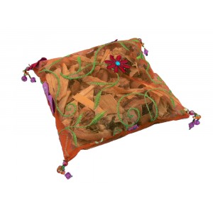 Оранжева органза подпури,1м.,14см.(1/144)