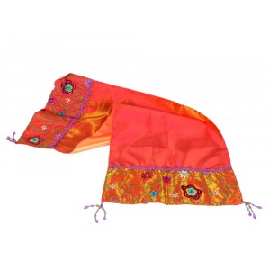 Оранжева органза каре,1м.,90см.(1/144)