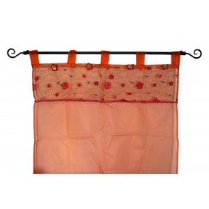 Оранжева органза перде,1м.,220 см.(1/36)