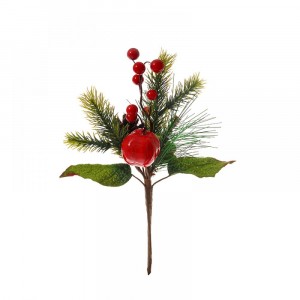 Коледна клонка, червен нар и зеленина, 28 см
