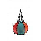 Свещник кожа,кула цветен,21см.,1м.(1/24)