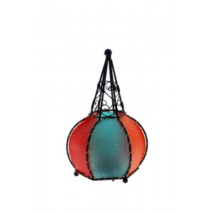 Свещник кожа,кула цветен,21см.,1м.(1/24)