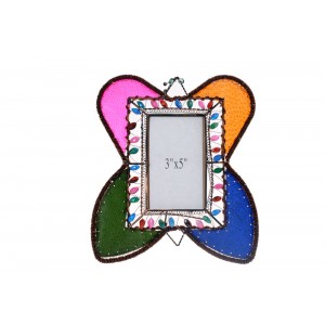 Рамка кожа пеперуда,цветна,26см.,1м.(2/24)