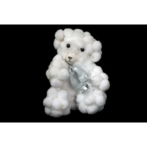 Снежен мечо-седнал,20 см.(1/24)