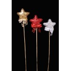 Коледна ,звезда на клечка,50см.,3цв.