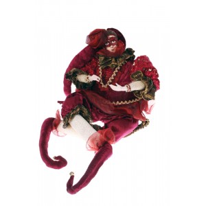 Елф червена маска-музика, 1мод, 80см( 1/4)