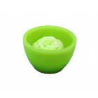 Свещ роза-зелена, 10х6 см. (1 /64)