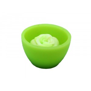 Свещ роза-зелена, 10х6 см. (1 /64)