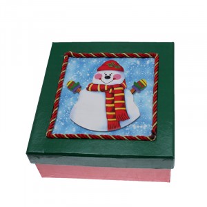  Кутия квадрат Снежко голяма, 20х20 см