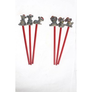 Коледен молив - слон и мишка 20 см. (6/108)