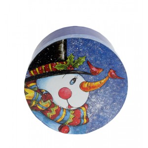 Кутия кръг Снежко средна, Ф-14.5 см