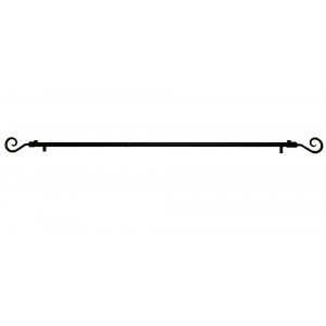 Корниз черен 1м. 110 - 215 см. (1/10)