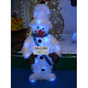 Плетен снежко LPD светлина 55 см. (1/4)