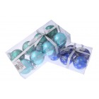 Топка сини +златни с снежинки S/8 2м. 6см.(1/32)