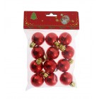 Топка червена гланц S/12 3см. (1/96)