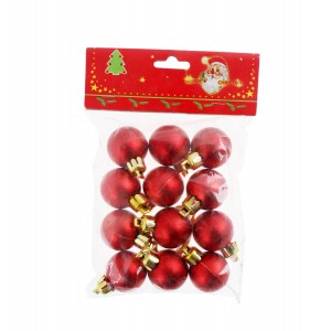 Топка червена  мат S/12 3см.(1/96)