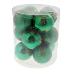 Топка мат+гланц снежинка 2цв та, S/12, 6см(1/36)