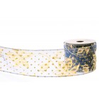 Панделка,т.синьо+злато1м.7.5см.9.4м.(25/100)