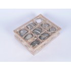 Яйце керамика в кутия  сиво S/9 4 см. 1/24